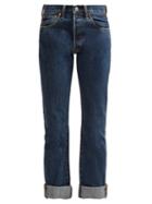 Matchesfashion.com Burberry - Tartan Straight Leg Jeans - Womens - Blue Multi