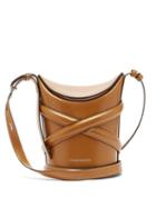 Matchesfashion.com Alexander Mcqueen - The Curve Harness-strap Leather Bucket Bag - Womens - Tan
