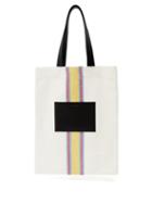 Matchesfashion.com Jil Sander - Striped Canvas And Leather Tote Bag - Womens - White Multi