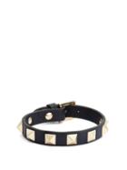Matchesfashion.com Valentino - Rockstud Leather Bracelet - Womens - Navy
