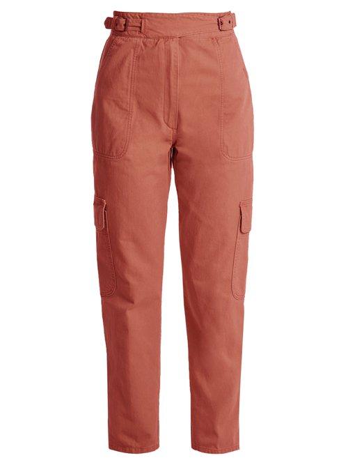 Matchesfashion.com Rachel Comey - Roam High Rise Straight Leg Cargo Trousers - Womens - Light Red
