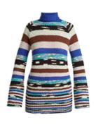 Missoni Roll-neck Striped Wool-blend Knit Sweater