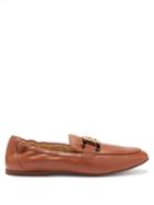 Tod's - Chain-embellished Leather Loafers - Womens - Brown