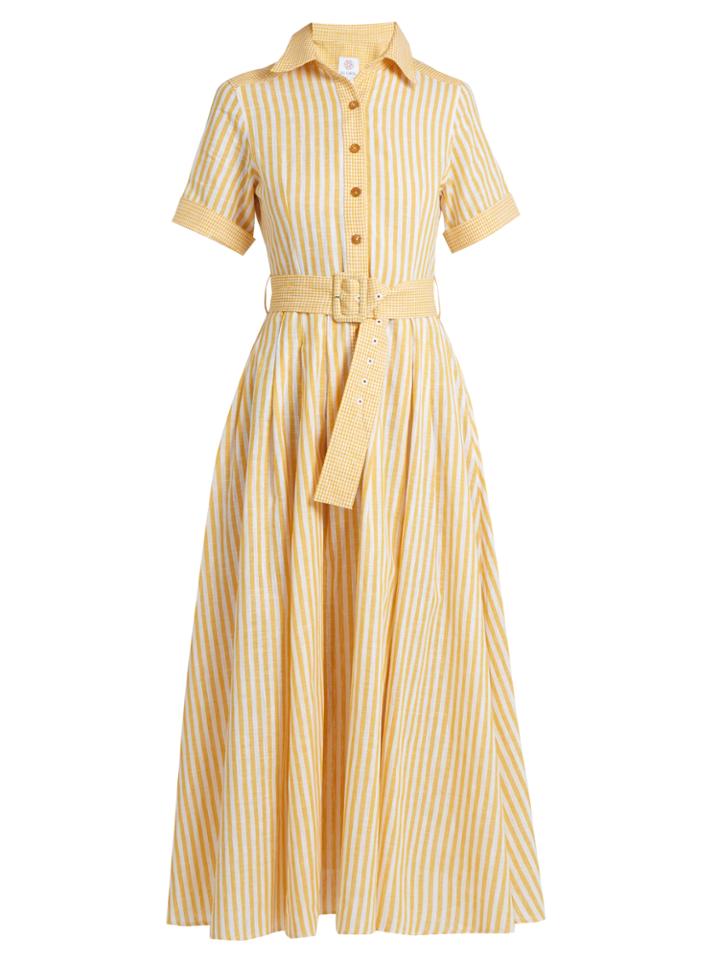 Gül Hürgel Striped Cotton And Linen-blend Shirtdress