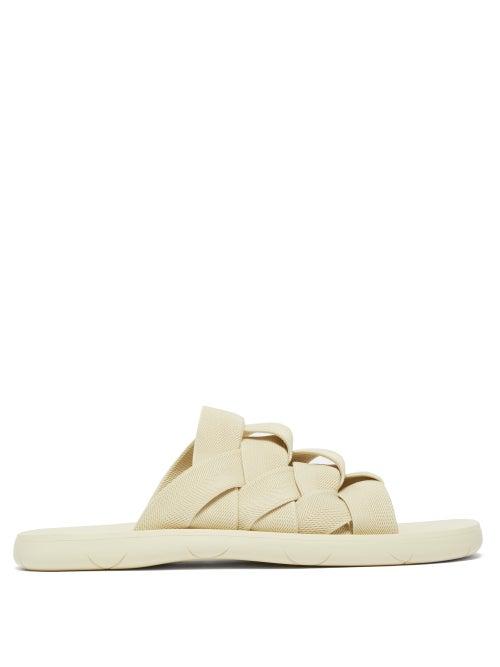 Matchesfashion.com Bottega Veneta - Intrecciato-woven Sandals - Mens - Beige