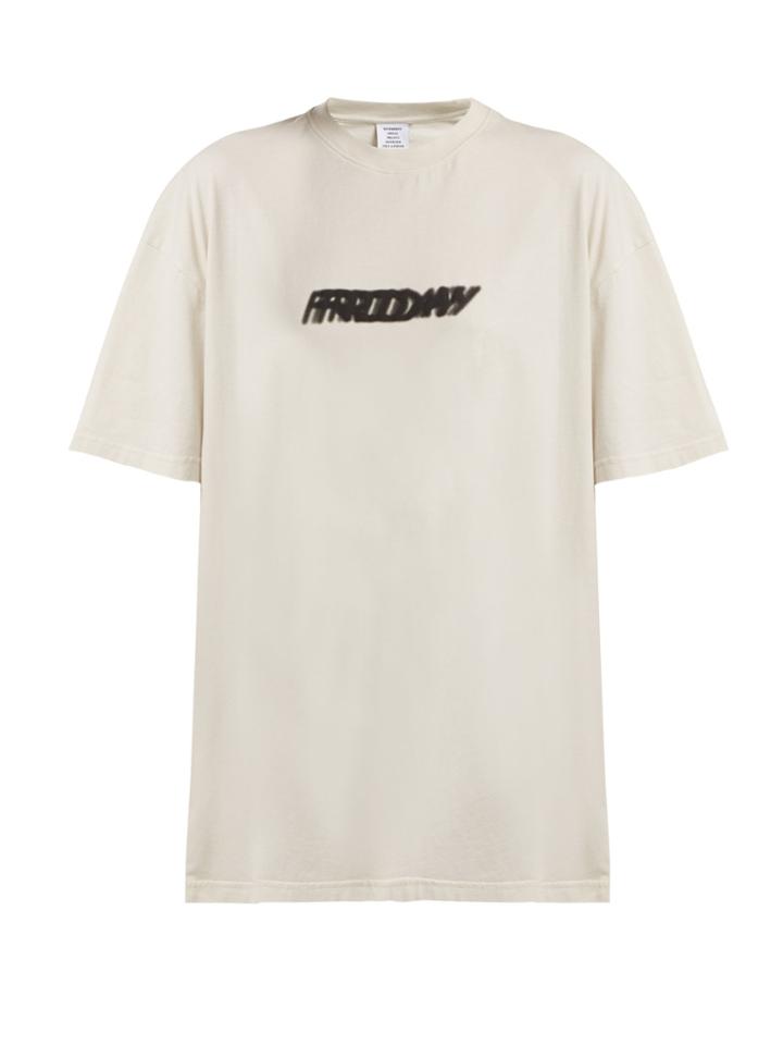 Vetements Friday-print Cotton T-shirt