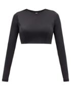 Matchesfashion.com Dos Gardenias - Zuma Long-sleeved Cropped Bikini Top - Womens - Black