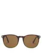 Mens Eyewear Tom Ford Eyewear - Ansel Round Acetate Sunglasses - Mens - Brown
