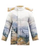 Gucci - X The North Face Printed Down Coat - Womens - Green Multi