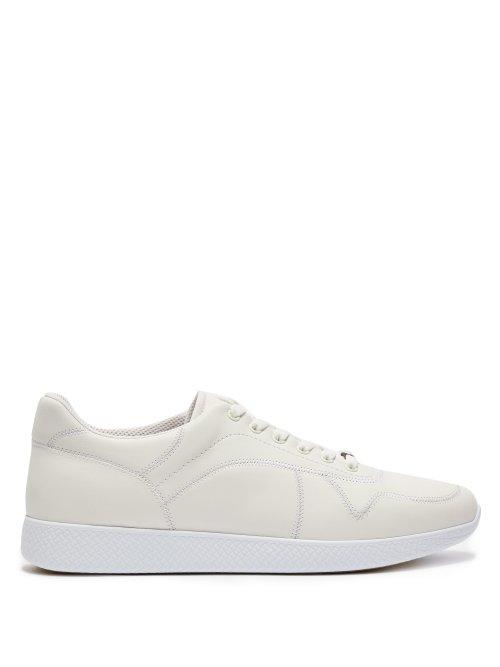 Matchesfashion.com Bottega Veneta - Low Top Leather Trainers - Mens - White