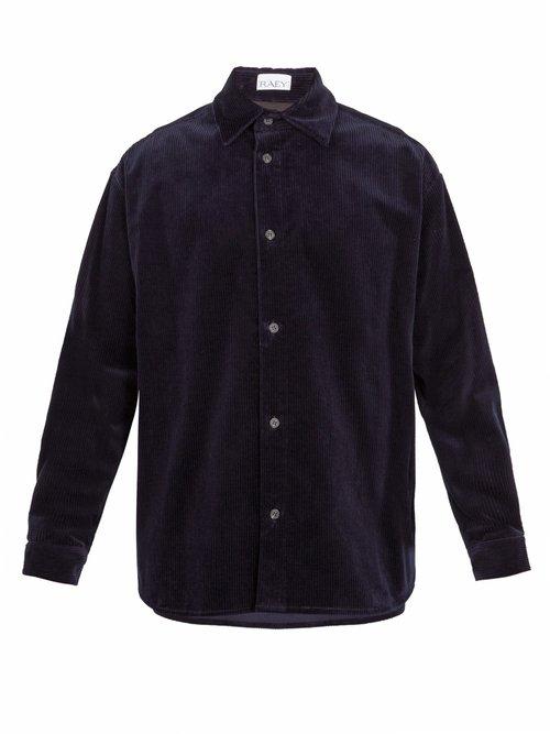 Matchesfashion.com Raey - Elephant Corduroy Shirt - Mens - Navy