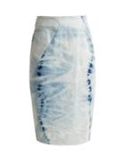 Matchesfashion.com Preen Line - Edith Tie Dye Pencil Skirt - Womens - Denim