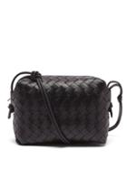 Bottega Veneta - Loop Intrecciato-leather Cross-body Bag - Womens - Black