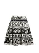 Alexander Mcqueen Floral-jacquard Knit Skirt