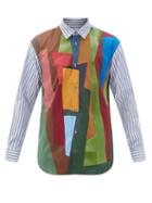 Matchesfashion.com Comme Des Garons Shirt - X Karl Benjamin Geometric-print Striped Shirt - Mens - Multi