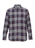 Matchesfashion.com Burberry - Vintage Check Cotton Flannel Shirt - Mens - Navy Multi