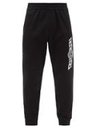 Versace - Greca-logo Print Cotton-jersey Track Pants - Mens - Black