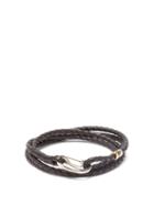 Matchesfashion.com Paul Smith - Beaded Braided-leather Wrap Bracelet - Mens - Black