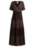 Matchesfashion.com Ace & Jig - Ellis Tiered Cotton Jacquard Dress - Womens - Black Multi