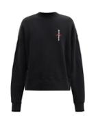 Matchesfashion.com Palm Angels - Logo-print Cotton-jersey Sweatshirt - Mens - Black