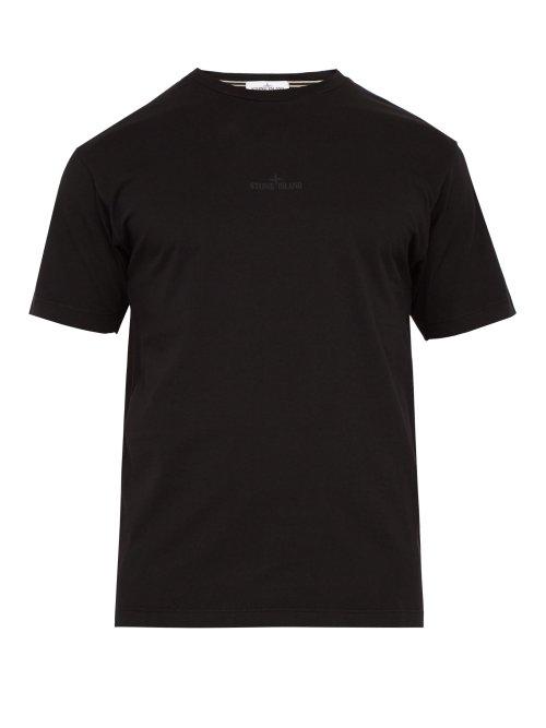 Matchesfashion.com Stone Island - Logo Printed Cotton Jersey T Shirt - Mens - Black