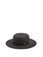 Matchesfashion.com Fil Hats - Pompom Trimmed Foldable Hemp Hat - Womens - Black