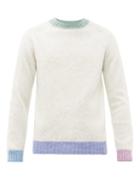 Matchesfashion.com Howlin' - Contrast Trim Wool Sweater - Mens - White