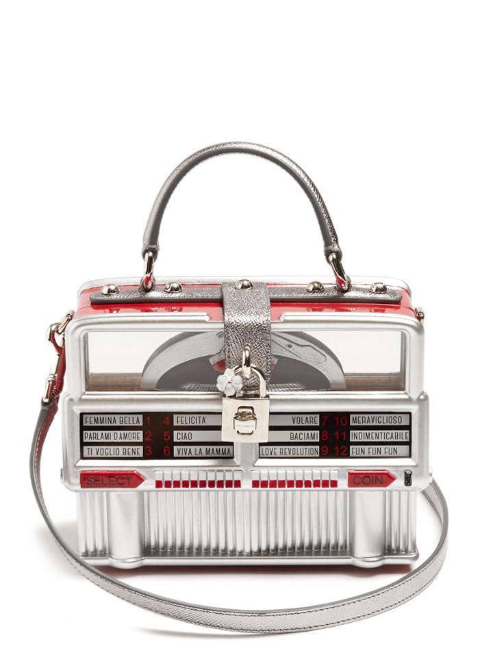 Dolce & Gabbana Dolce Box Leather-trimmed Jukebox Bag