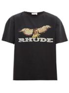 Matchesfashion.com Rhude - Eagle Print Cotton T Shirt - Mens - Black