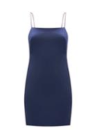 Matchesfashion.com Gauge81 - Bima Open-back Satin Mini Dress - Womens - Navy
