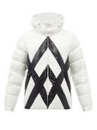 Moncler - Haine Mountain-print Quilted-down Jacket - Mens - White Black