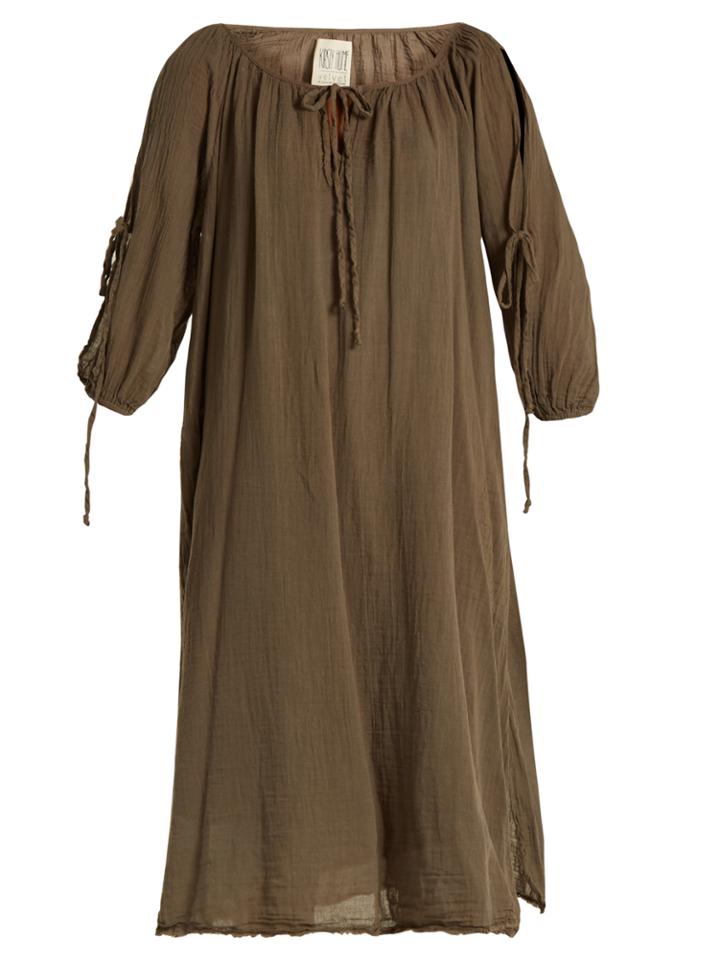 Velvet By Graham & Spencer Rose Cotton-gauze Midi Dress