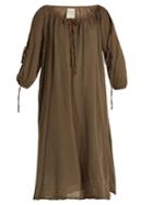 Velvet By Graham & Spencer Rose Cotton-gauze Midi Dress