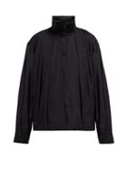 Matchesfashion.com Lemaire - Pleated Cotton Poplin Shirt - Womens - Black