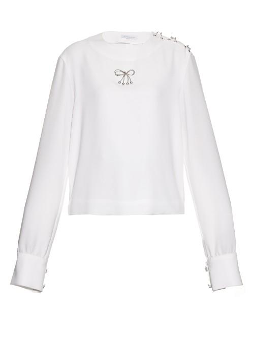 J.w.anderson Bow-embellished Crepe Top