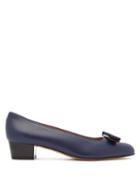 Matchesfashion.com Salvatore Ferragamo - Vara Leather Pumps - Womens - Navy