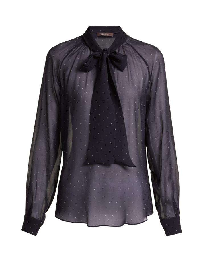 Max Mara Tago Silk-chiffon Blouse