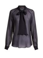 Max Mara Tago Silk-chiffon Blouse