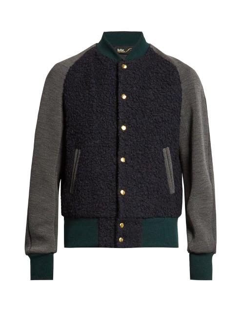 Kolor Contrast-panel Bomber Jacket