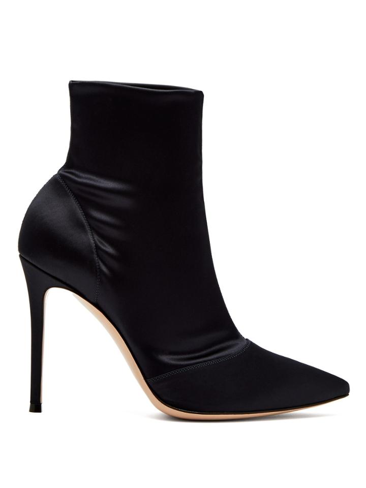 Gianvito Rossi Elite 100 Stretch-satin Ankle Boots