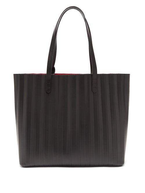 Matchesfashion.com Mansur Gavriel - Pleated Leather Tote Bag - Womens - Black Multi
