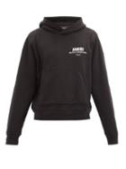 Matchesfashion.com Amiri - Logo-print Cotton Hooded Sweatshirt - Mens - Black