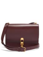 Matchesfashion.com Saint Laurent - Carre Leather Shoulder Bag - Womens - Burgundy