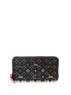 Christian Louboutin Embellished Zip-around Leather Wallet