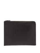 Matchesfashion.com Jil Sander - Logo Debossed Leather Pouch - Mens - Black