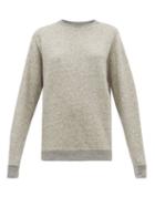 Matchesfashion.com Raey - Raglan Sleeve Cotton Blend Sweatshirt - Womens - Light Grey