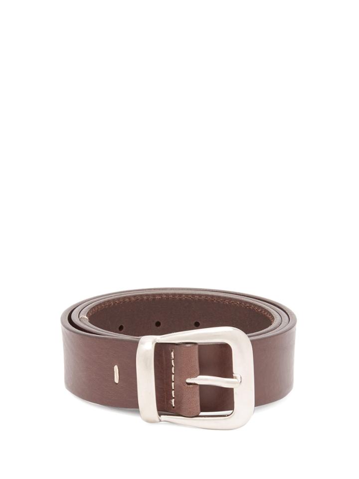 Maison Margiela Topstitched Leather Belt