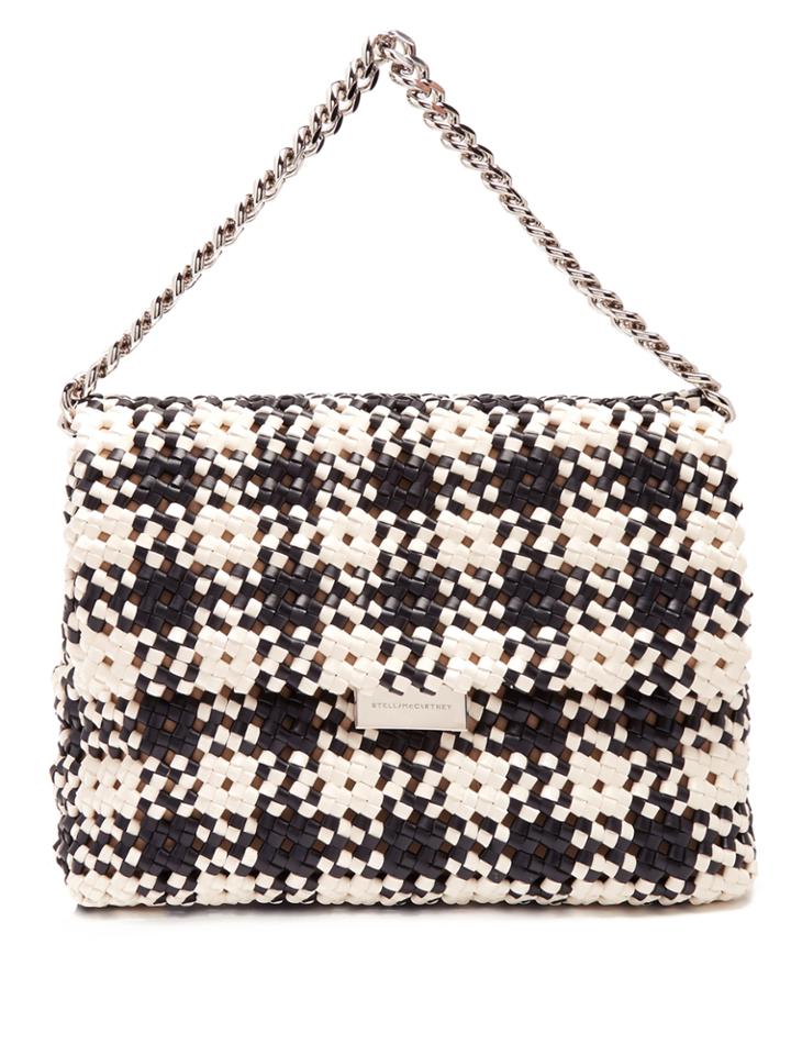 Stella Mccartney Becks Woven Faux-leather Shoulder Bag