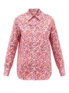 Matchesfashion.com Muzungu Sisters - Fern Paradise-print Organic-cotton Shirt - Womens - Pink Print