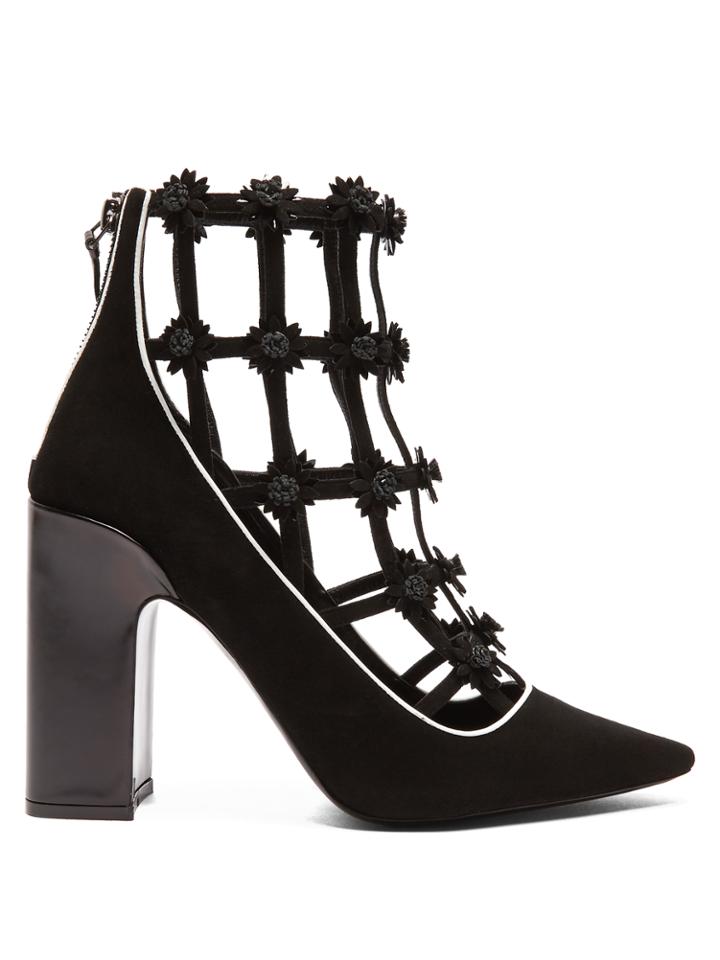 Fabrizio Viti Low Daisy Suede Pumps